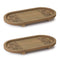 Melrose Ornate Wood Tray (Set of 2)