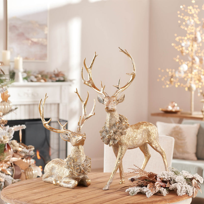 Melrose Holidya Deer Figurine (Set of 2)