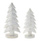 Melrose White Christmas Tabletop Trees (Set of 2)