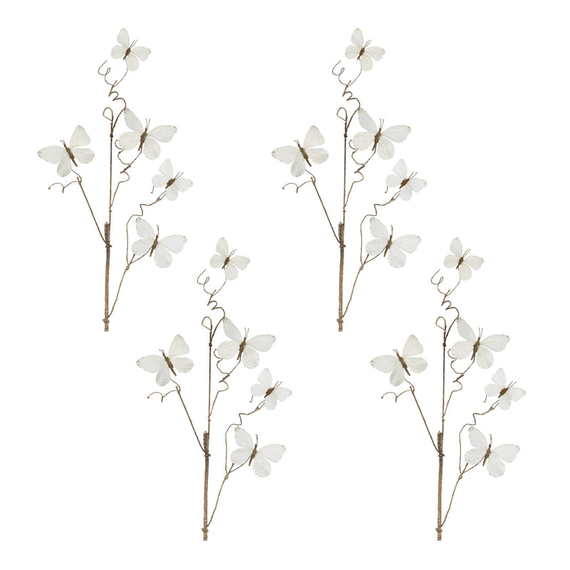 Melrose Butterfly Twig Spray (Set of 4)