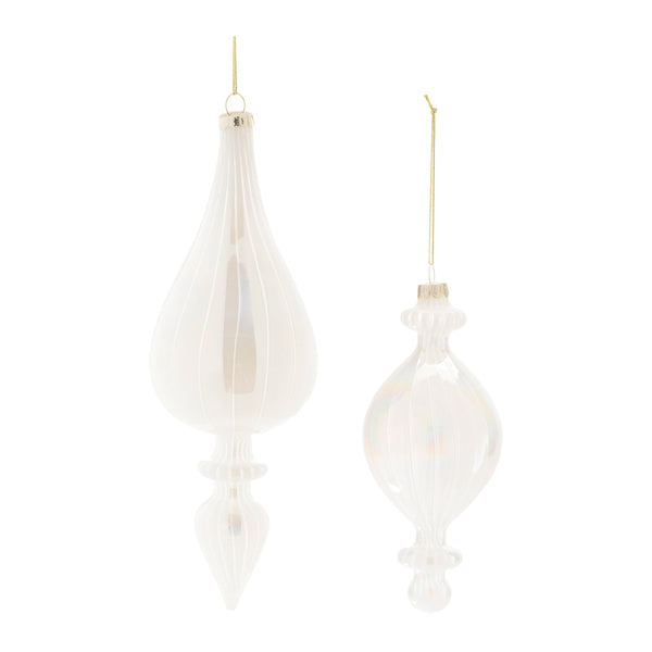 Melrose Iridescent Glass Finial Ornament (Set of 6)