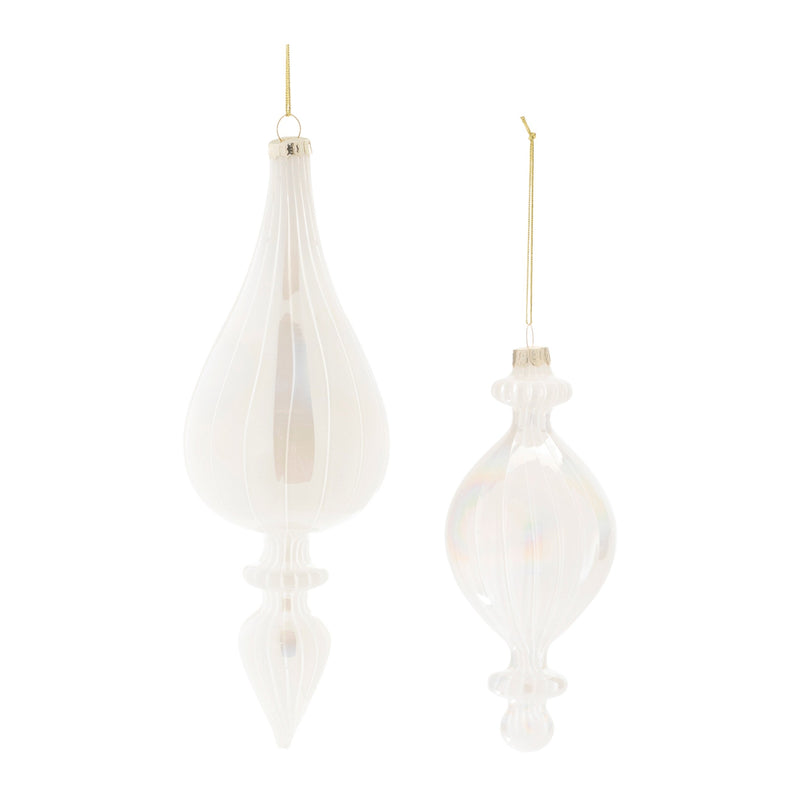 Melrose Iridescent Glass Finial Ornament (Set of 6)