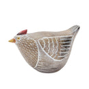 Etched Chicken Shelf Sitter with Wood Grain Design (Set of 6)