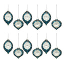 Melrose Plaid Glass Reflector Ornament (Set of 12)