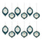 Melrose Plaid Glass Reflector Ornament (Set of 12)