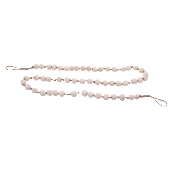 Melrose Wood Beaded String Garland (Set of 2)
