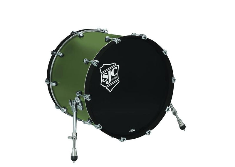 SJC Drums Navigator Bass Drum – 18"x22" - Olive Green