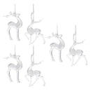 Melrose Clear Bubbled Deer Ornament (Set of 6)