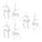 Melrose Clear Bubbled Deer Ornament (Set of 6)