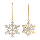 Melrose Jeweled Metal Snowflake Ornament (Set of 2)