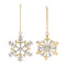Melrose Jeweled Metal Snowflake Ornament (Set of 2)