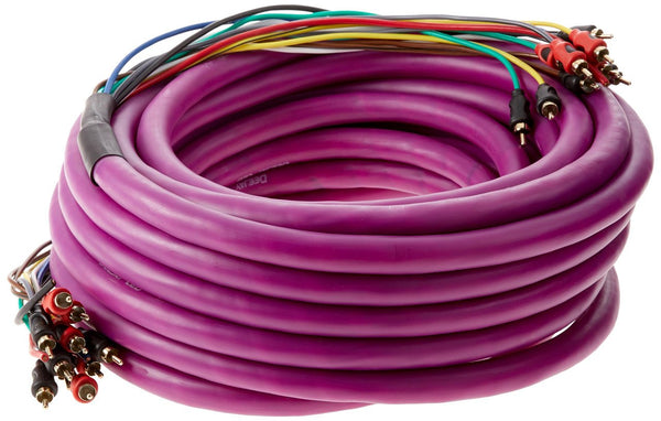 DEEJAY LED 36ft Multi-Amp Cable 10RCA Medusa Orange TBHMED36ORANGE