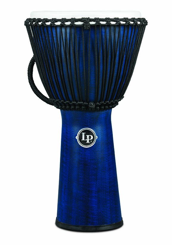 Latin Percussion World Beat FX 12.5" Rope Tuned Djembe Synthetic Shell - Blue