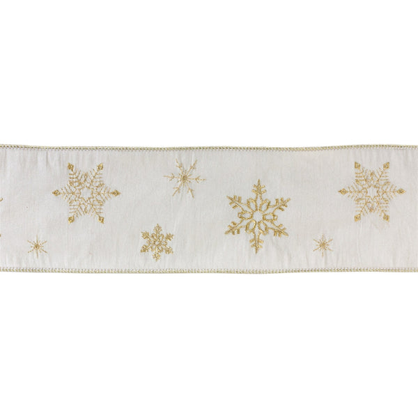 Melrose Elegant Snowflake Ribbon (Set of 2)