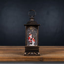 Melrose LED Snow Globe Lantern with Santa and Snowman 10.5"H