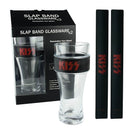 Iconic Concepts KISS 2-Pack Slap Band Pint Glasses – Black w/ Red Font