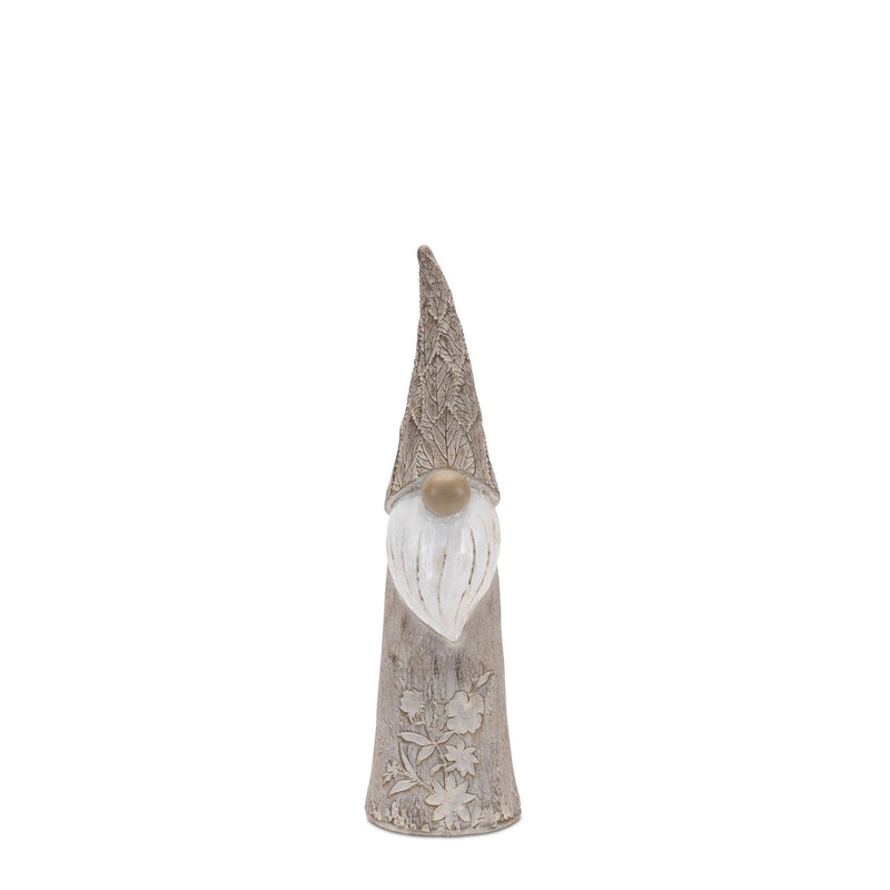 Melrose Floral and Leaf Carved Gnome (Set of 2)