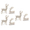 Melrose Brushed Gold Holiday Deer Figurine (Set of 6)