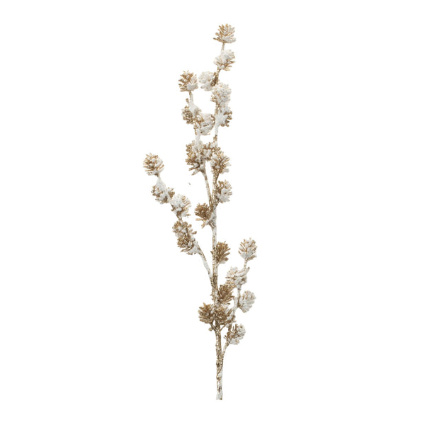 Melrose Snowy Glittered Pinecone Spray (Set of 6)