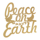 Melrose Cut Metal Peace on Earth Plaque 15.5"H