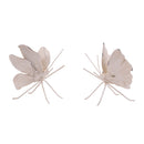 Melrose Flower Petal Butterfly Shelf Sitter (Set of 2) Beige Decor