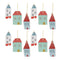 Melrose Ceramic Winter House Ornament (Set of 12)