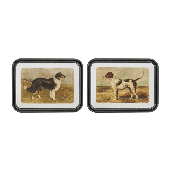 Melrose Framed Country Dog Print Wall Decor, Modern, Rustic, Wood