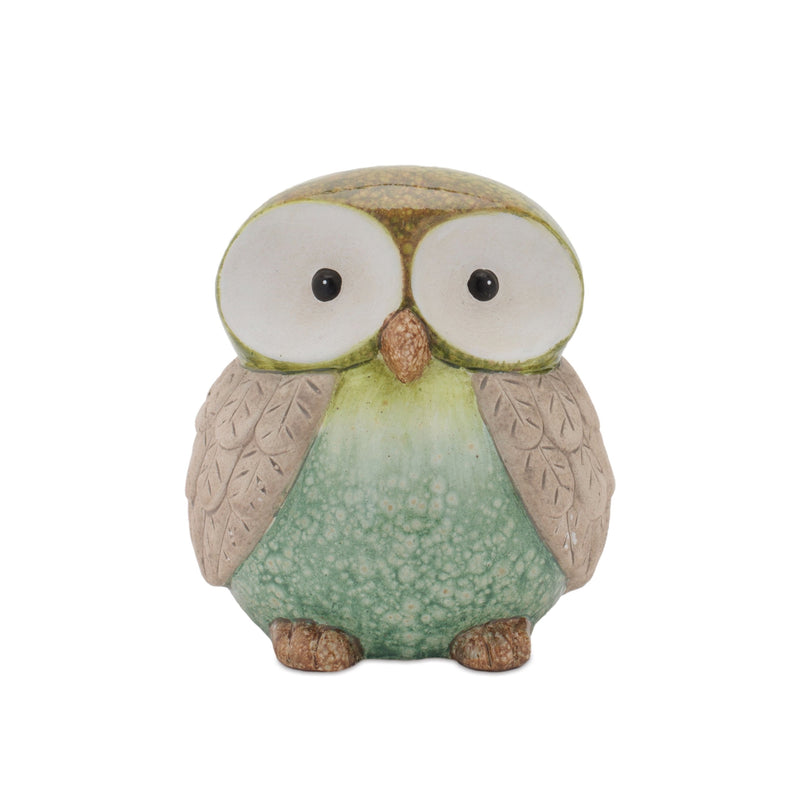 Melrose Terra Cotta Owl Decor (Set of 2)