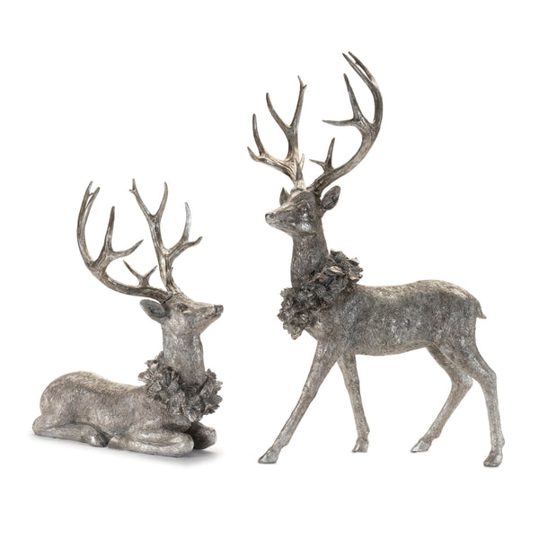 Melrose Holidya Deer Figurine (Set of 2)