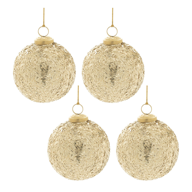 Melrose Mosaic Glass Ball Ornament (Set of 4)