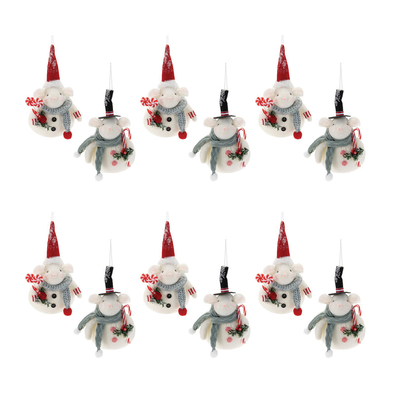 Melrose Plush Mouse Ornament (Set of 12)