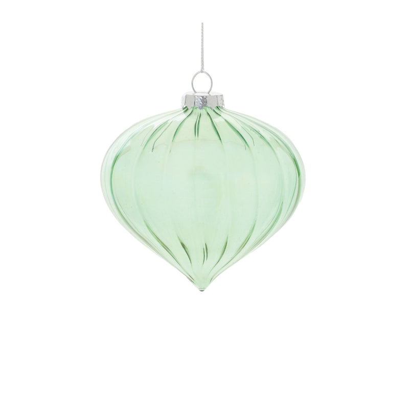 Melrose Iridescent Ribbed Glass Ornament (Set of 6)