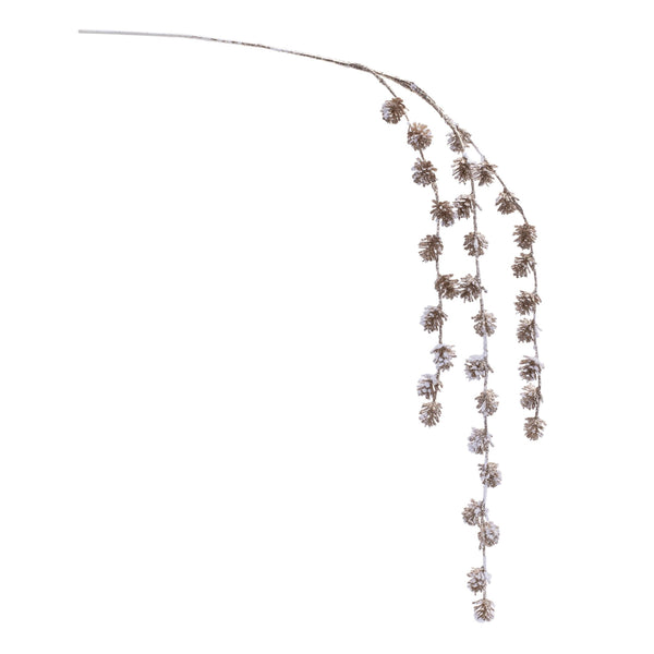 Melrose Snowy Hanging Pinecone Spray (Set of 6)