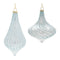 Melrose Frosted Blue Glass Ornaments – Set of 6