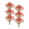 Melrose Coral Pink Peony and Hydrangea Flower Bouquet (Set of 6)