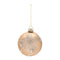 Melrose Champagne Floral Glass Ball Ornaments – Set of 12