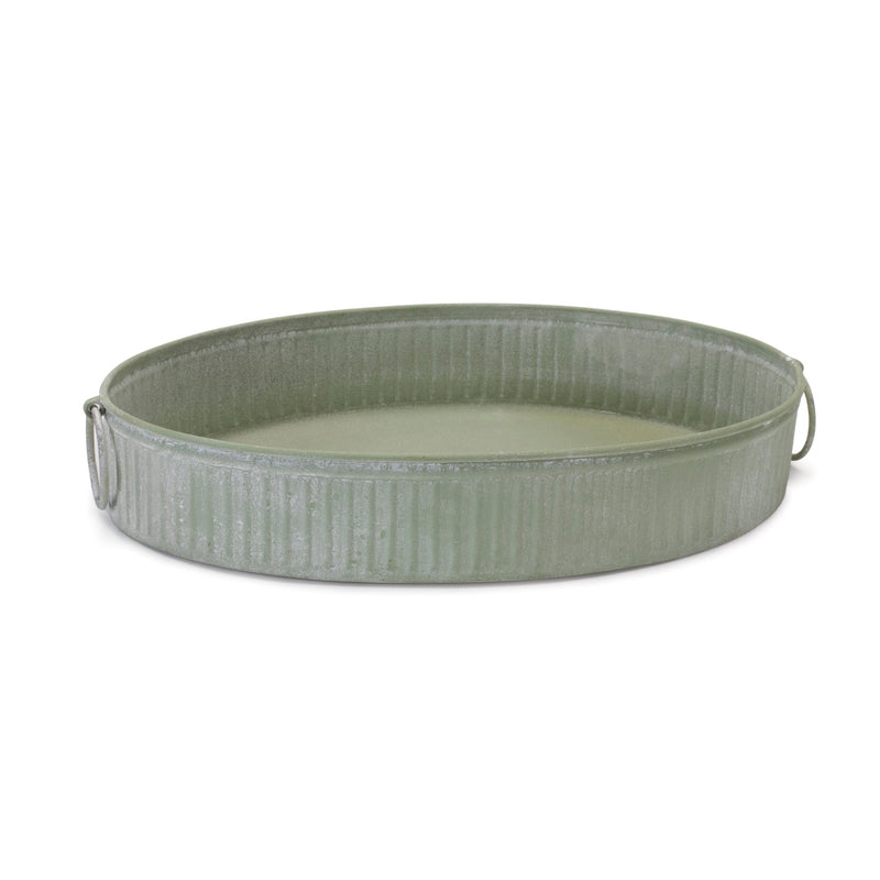 Melrose Round Iron Metal Tray (Set of 3)