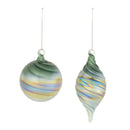 Melrose Green Iridescent Ornaments (Set of 12)