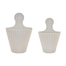 Melrose Ribbed Metal Wall Pocket, Metal