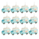 Melrose Glass Ice Cream Truck Ornament (Set of 12)