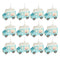 Melrose Glass Ice Cream Truck Ornament (Set of 12)