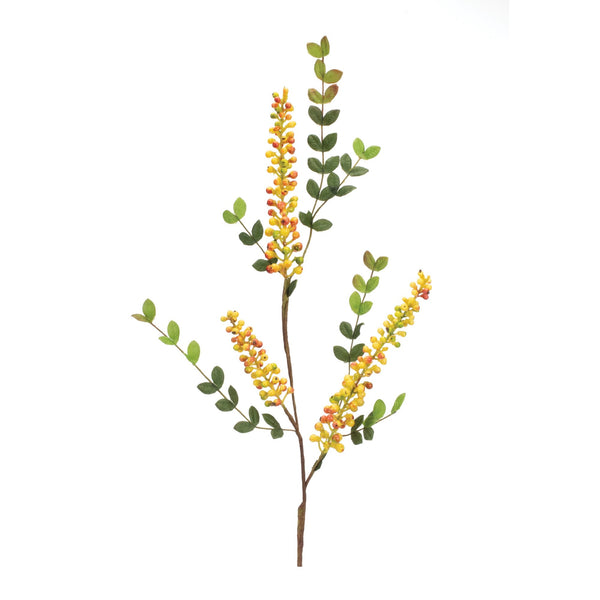 Melrose Yellow Berry Foliage Spray (Set of 6)