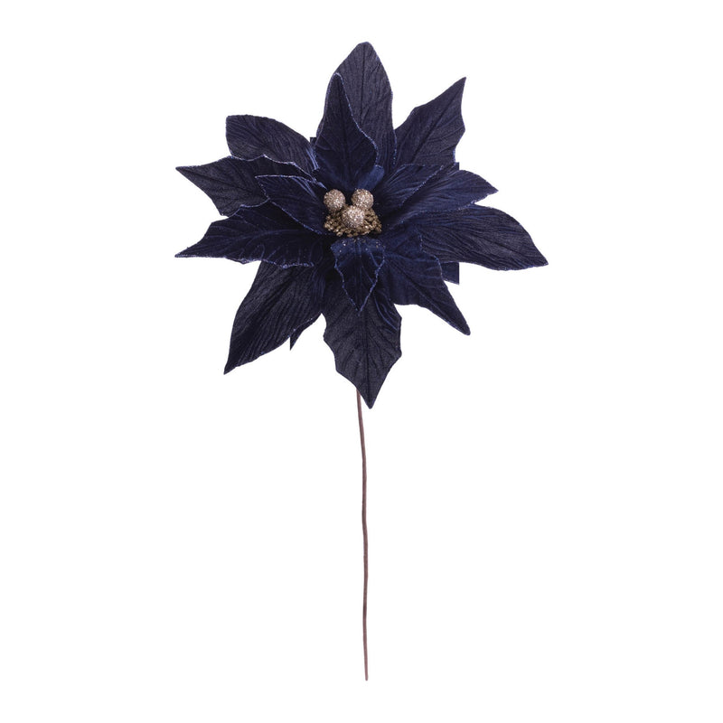 Melrose Glittered Poinsettia Flower Stem (Set of 6)
