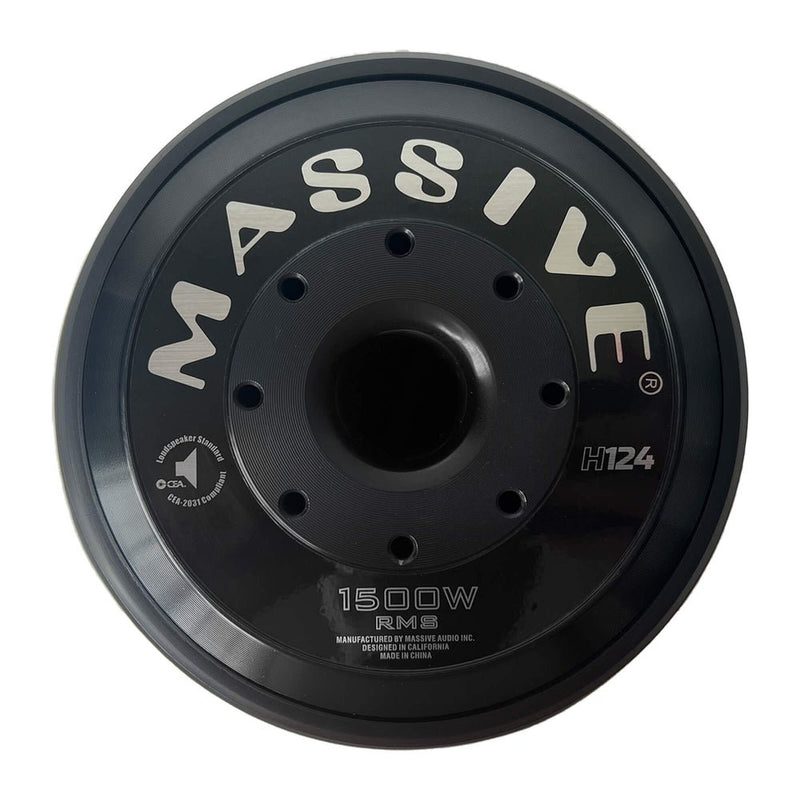 Massive Audio 12" 1500W RMS 3000W Peak Dual 4 Ohm Subwoofer – H124