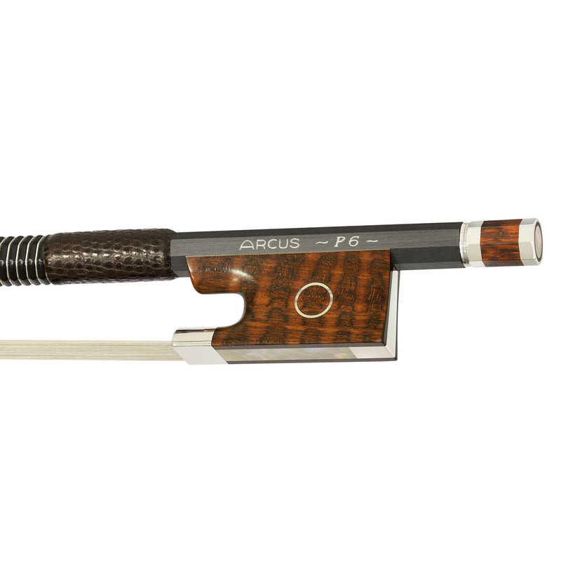 Arcus P6 Round Silver Violin Bow with Snakewood Frog
