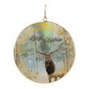 Melrose Deer Disc Ornament (Set of 6)