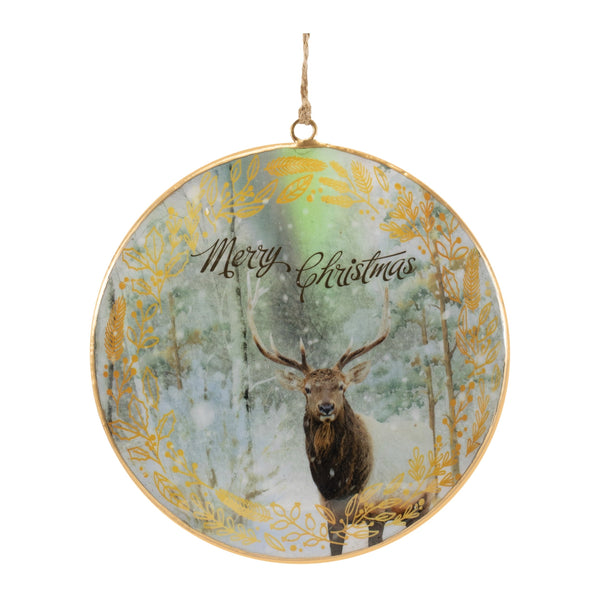 Melrose Deer Disc Ornament (Set of 6)
