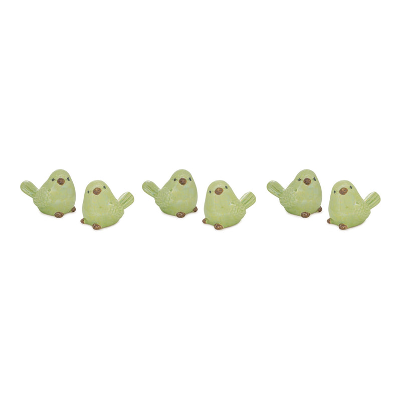 Melrose Irredescent Ceramic Bird Figurine (Set of 6)