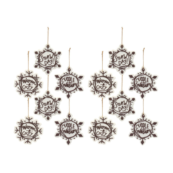 Melrose Cut Cookie Design Snowflake Ornament (Set of 12)