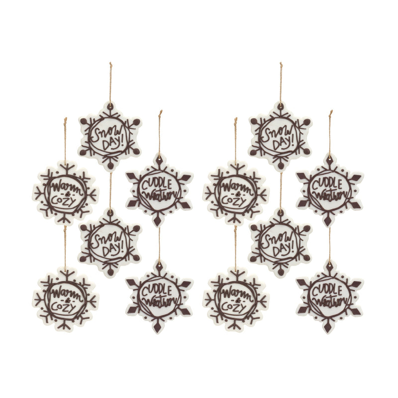 Melrose Cut Cookie Design Snowflake Ornament (Set of 12)